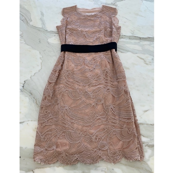 EMILIO PUCCI BLUSH LACE BELTED DRESS SIZE IT 42 / US 8 NWOTS! - Picture 8 of 15